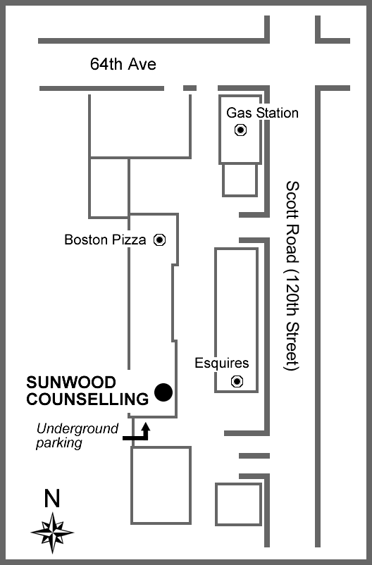Sunwood Counselling Office Map